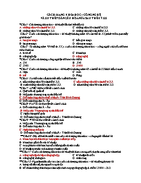 Bài tập trắc nghiệm Lịch sử 12 - Bài 10: Cách mạng khoa học – công nghệ và xu thế toàn cầu hóa nửa sau thế kỷ XX
