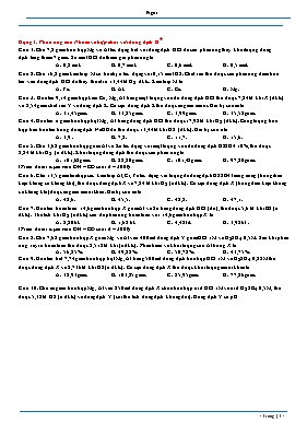 Bài tập trắc nghiệm Nhôm (Al)