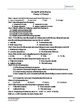 Bài tập trắc nghiệm tổng hợp Chương 1 & Chươn