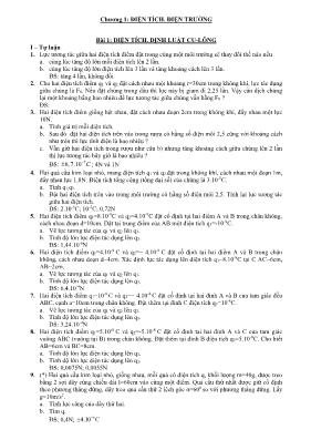 Bài tập trắc nghiệm và tự luận Vật lý 11