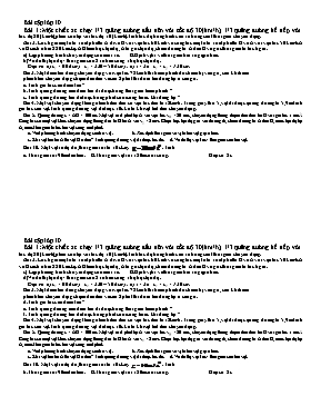 Bài tập Vật lý Khối 10