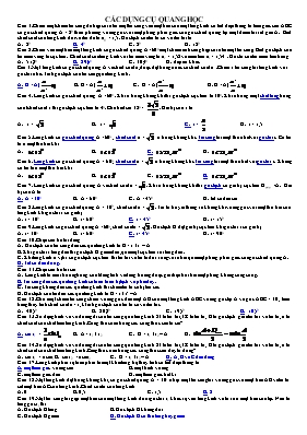 Bài tập Vật lý Lớp 11: Các dụng cụ quang học