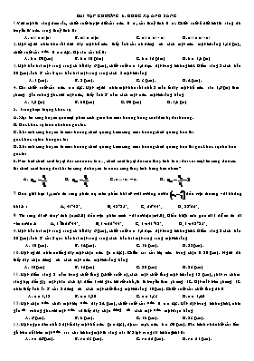 Bài tập Vật lý Lớp 11 - Chương 6: Khúc xạ ánh