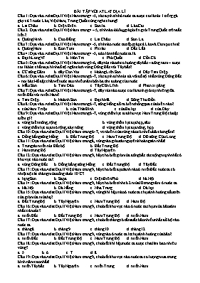 Bài tập với atlat Địa lí