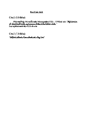 Bài viết số 6 môn Ngữ văn Lớp 11