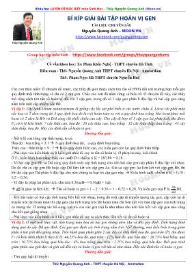 Bí kíp giải bài tập hoán vị gen - Nguyễn Quan