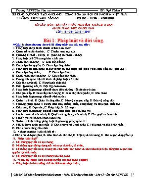 Bộ câu hỏi & bài tập trắc nghiệm khách quan m