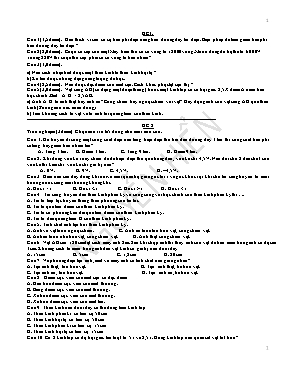 Bộ đề kiểm tra cuối năm môn Vật lý Lớp 9