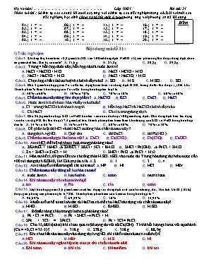 Bộ đề kiểm tra học kỳ 2 môn Hóa học Lớp 10