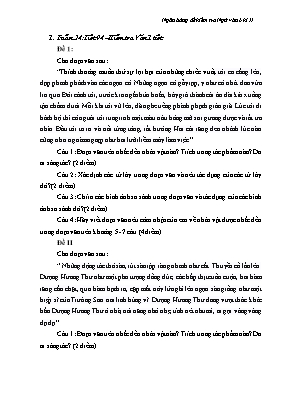 Bộ đề kiểm tra môn Ngữ văn Khối 6