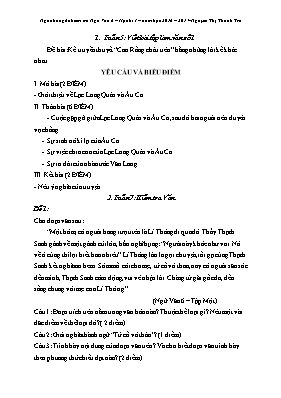 Bộ đề kiểm tra môn Ngữ văn Lớp 6