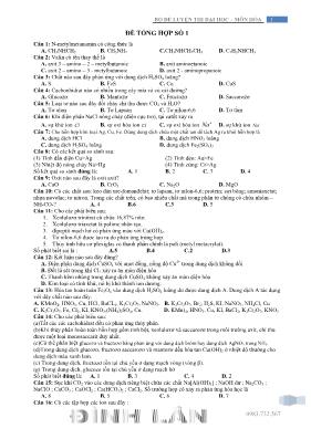 Bộ đề luyện thi Đại học môn hóa học