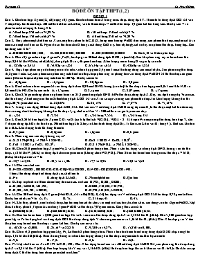 Bộ đề ôn tập THPT Quốc gia môn Hóa học