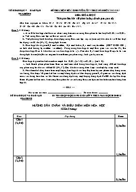 Bộ đề thi chọn học sinh giỏi môn Hóa học Lớp 9 các tỉnh (Có đáp án)