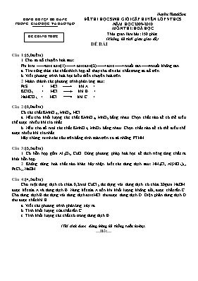 Bộ đề thi học sinh giỏi môn Hóa học Khối 9