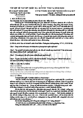 Bộ đề thi thử THPT Quốc gia môn Ngữ văn năm 2