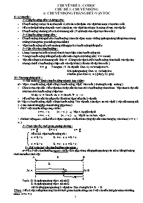 Các chuyên đề bồi dưỡng học sinh giỏi môn Vật lý Lớp 9