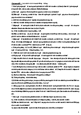 Các chuyên đề thi học sinh giỏi môn Vật lý Lớp 9