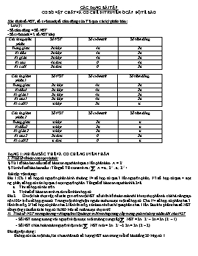 Các dạng bài tập Cơ sở vật chất và cơ chế di 