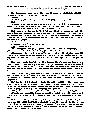 Các dạng bài tập về axit HCl và H₂SO₄