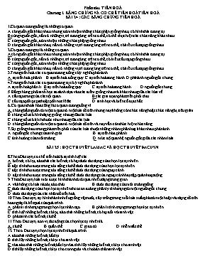 Câu hỏi trắc nghiệm Sinh học 12 - Phần sáu: Tiến hoá