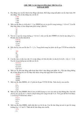 Chuyên đề bài tập Vật lý Lớp 10 - Chủ đề 7: C