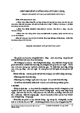 Chuyên đề bồi dưỡng học sinh giỏi Ngữ văn Lớp