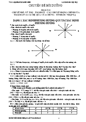 Chuyên đề Địa lý 10: Vũ trụ – Trái đất – Các 