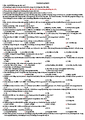 Chuyên đề Hóa học 11: Nhóm cacbon