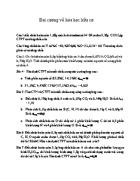 Đại cương về Hóa học hữu cơ