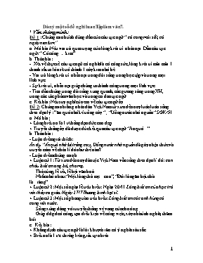 Dàn ý một số đề nghị luận môn Tập làm văn 7