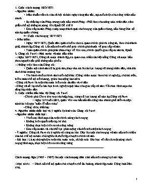 Đề cương bồi dưỡng học sinh giỏi môn Lịch sử 