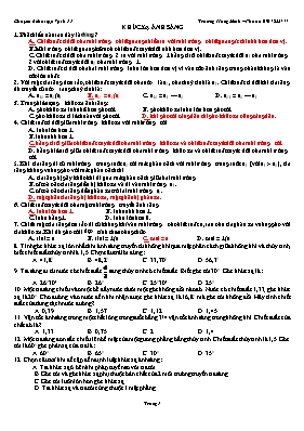 Đề cương học kỳ 2 môn Vật lý Lớp 11