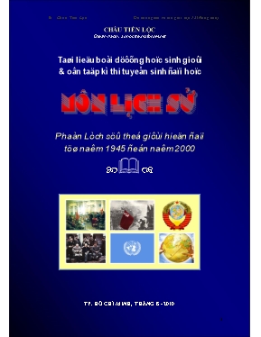 Đề cương Lịch sử thế giới Lớp 12 (Nâng cao) -