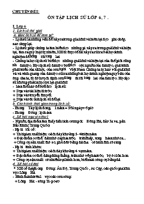 Đề cương ôn học sinh giỏi môn Lịch sử Lớp 8