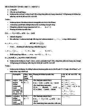 Đề cương ôn tập Hóa học 11 – Học kỳ 2