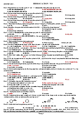 Đề cương ôn tập Hóa học 11 theo từng chuyên đ