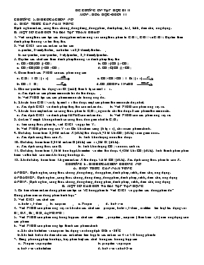 Đề cương ôn tập học kì II môn Hóa học Khối 11