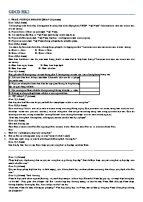 Đề cương ôn tập học kỳ 2 môn Giáo dục công dâ