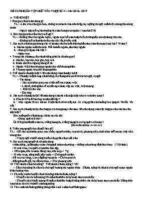 Đề cương ôn tập học kỳ 2 môn Ngữ văn 7 - Năm 