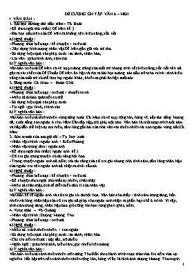 Đề cương ôn tập học kỳ 2 môn Ngữ văn Lớp 6