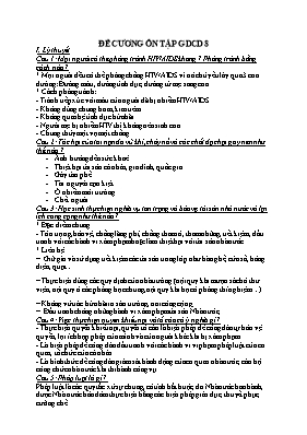 Đề cương ôn tập học kỳ II môn Giáo dục công dân Lớp 8