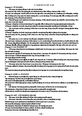 Đề cương ôn tập học kỳ II môn Vật lý Lớp 11