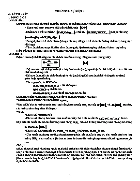 Đề cương ôn tập môn Hóa học 11