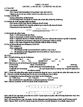 Đề cương Vật lý Lớp 6