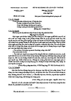 Đề học sinh giỏi cấp trường môn Ngữ văn Lớp 9 - Năm học 2016-2017 - Phòng GD & ĐT Thanh Sơn