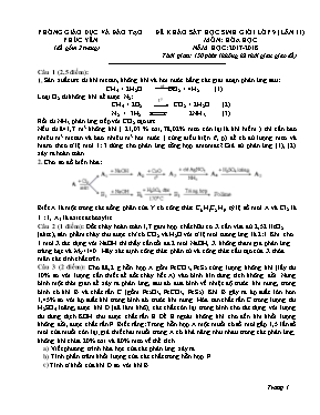 Đề khảo sát học sinh giỏi lần 11 môn Hóa học Lớp 9 - Năm học 2017-2018 - Phòng GD & ĐT Phúc Yên