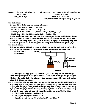 Đề khảo sát học sinh giỏi lần 14 môn Hóa học Lớp 9 - Năm học 2017-2018 - Phòng GD & ĐT Phúc Yên