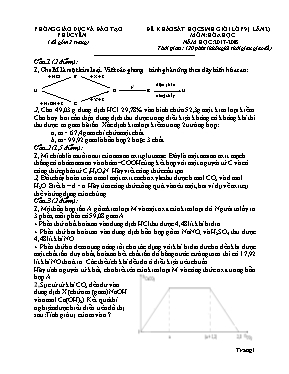 Đề khảo sát học sinh giỏi lần 2 môn Hóa học Lớp 9 - Năm học 2017-2018 - Phòng GD & ĐT Phúc Yên