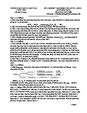 Đề khảo sát học sinh giỏi lần 5 môn Hóa học Lớp 9 - Năm học 2017-2018 - Phòng GD & ĐT Phúc Yên